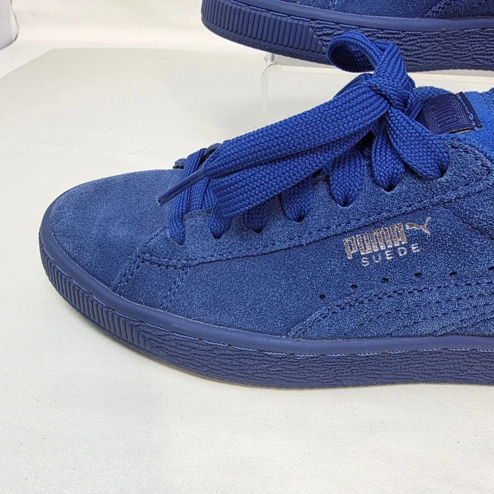 Puma Suede Classic Sneakers Mens 8 Blue Low Top Suede Trainers Monochromatic